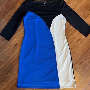 Nine West Color Block Midi Sheath Dress